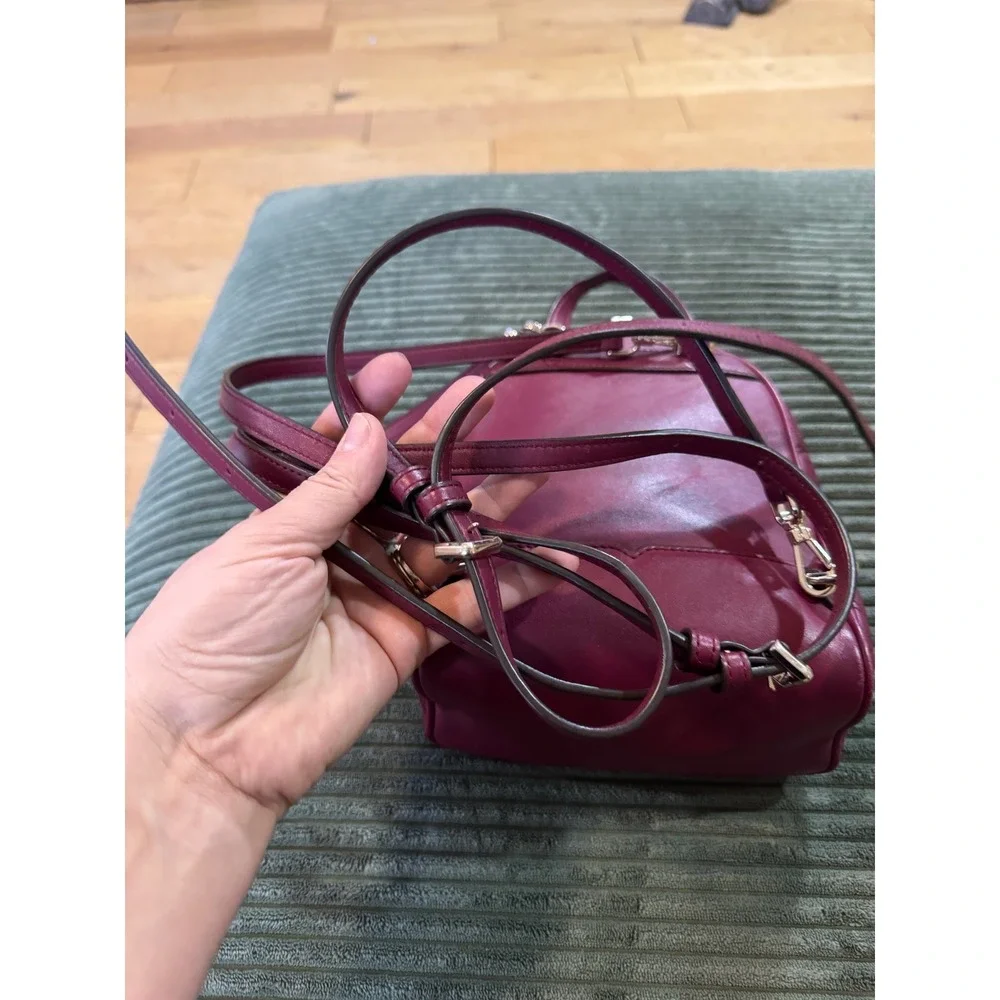 Kate Spade Natalia Mini Convertable Backpack - Quilted‎ Leather Burgundy